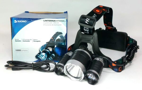 Linterna Minera 3 Led SUONO