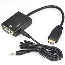 Conversor HDMI a VGA Incluye audio y cable miniplug