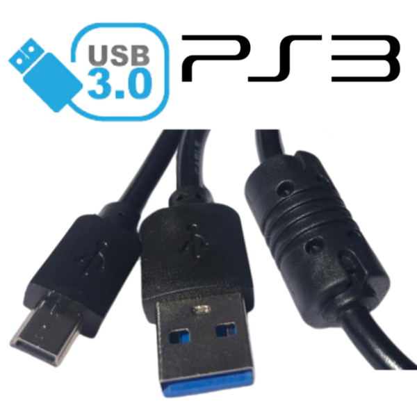 CABLE PARA CARGAR JOYSTICK PS3 CON FILTRO 1.5MTS