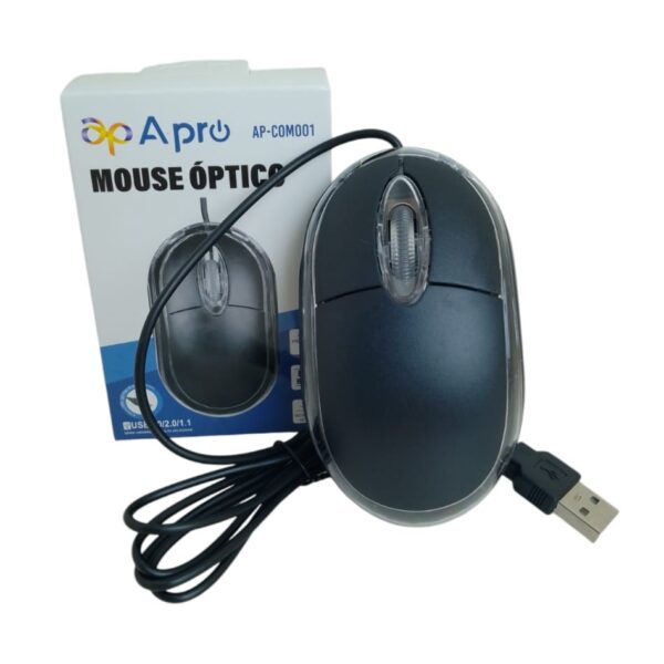 MOUSE CAJA CON CALBE USB LUMINOSO