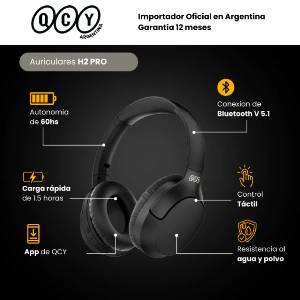 Auriculares Inalambricos Bluetooth Qcy H2 Pro - Blanco y Negro - Segunda marca de XIAOMI - 100% calidad garantizada - Imagen 5