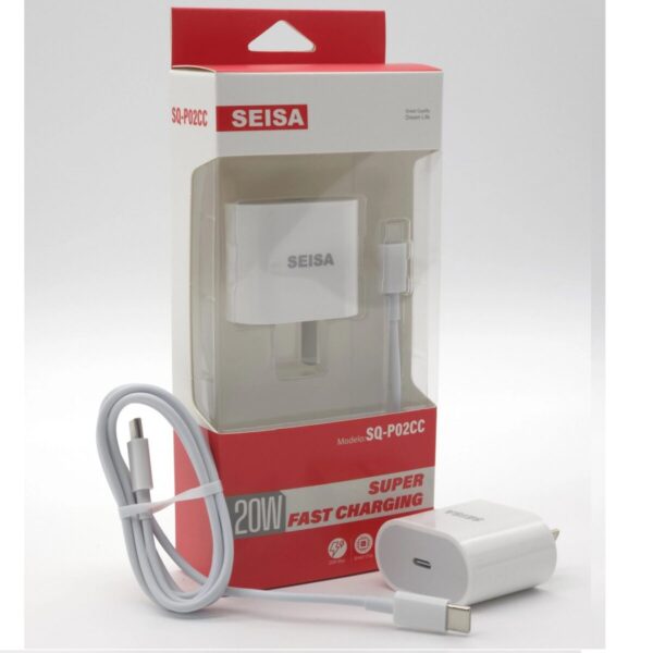 CARGADOR SEISA 20W PD TIPO C + CABLE C A C