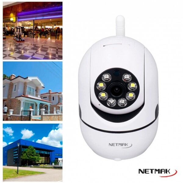 CAMARA IP INTERIOR NETMAK – WIFI FULL HD 1080P – VISION NOCTURNA