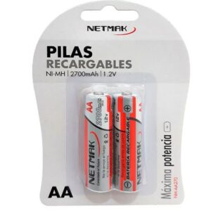 PILA RECARGABLE AA NETMAK 2700MHA X 2UNID – EL PRECIO ES POR LAS 2 UNIDADES