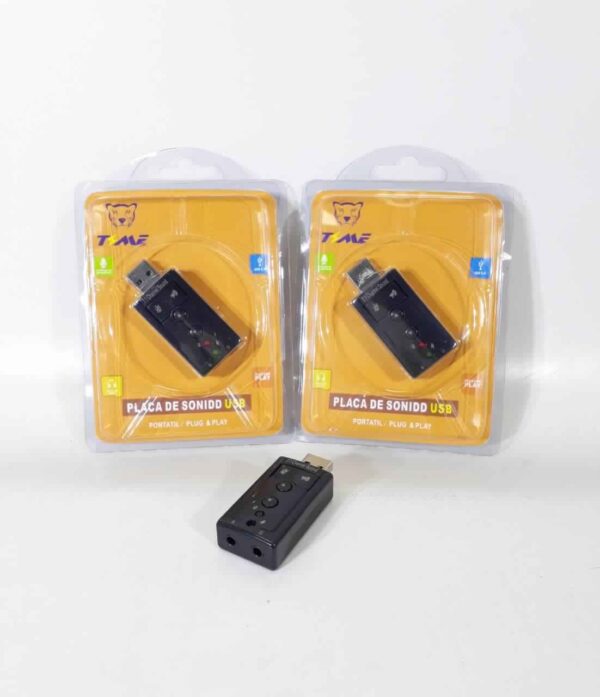 PLACA DE SONIDO USB TIME 7.1 CON BOTONES