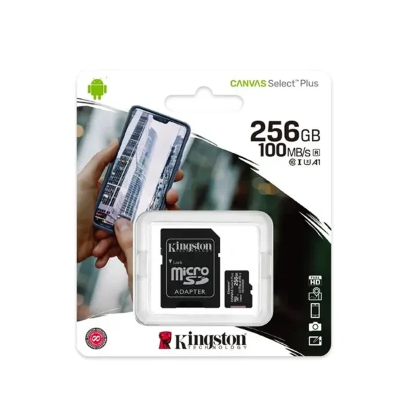 MEMORIA CANVAS SELECT PLUS 256GB 100 MB/S CLASE 10 KINGSTON
