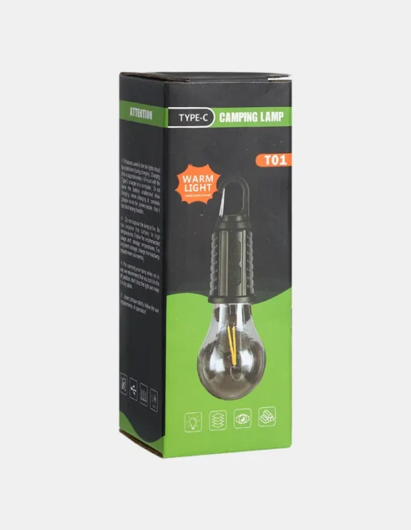 LAMPARA/FOCO LED CAMPING A PRUEBA DE AGUA RECARGABLE C/3INTENSIDADES DE LUZ