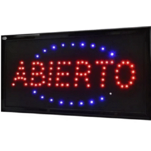 CARTEL ABIERTO LUMINOSO 220V
