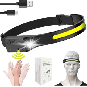 LUZ LINTERNA MINERA CABEZA VINCHA CON SENSOR DE MOVIMIENTO – BATERÍA RECARGABLE