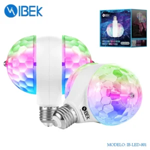 LÁMPARA FOCO DOBLE GIRATORIO BOLICHERO RGB IBEK