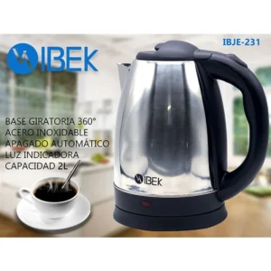 PAVA ELECTRICA SIN CORTE MATE IBEK 2L ACERO INOXIDABLE