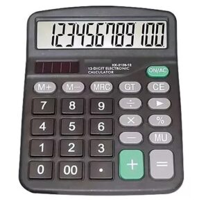 CALCULADORA 12 DIGITOS KK-837B – 1 PILA AA (NO INCLUIDA) – 14cm x 11cm