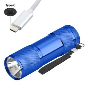 LINTERNA ALUMINIO BATERIA RECARGABLE CON CORREA – VIENEN SUELTAS