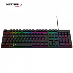 TECLADO GAMER RETROILUMINADO NETMAK – ILUMINAN TAMBIEN LAS LETRAS
