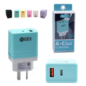 Cabezal Cargador Ibek Puerto C + USB 5.8