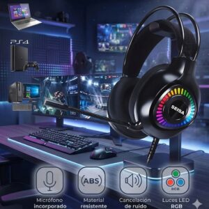 AURICULAR GAMER SEISA CON LUCES Y MICROFONO – CON CABLE