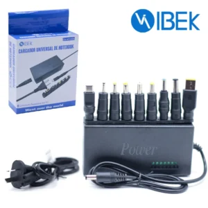 CARGADOR UNIVERSAL NOTEBOOK LAPTOP NETBOOK 8 CONECTORES + 1 TYPE C IBEK